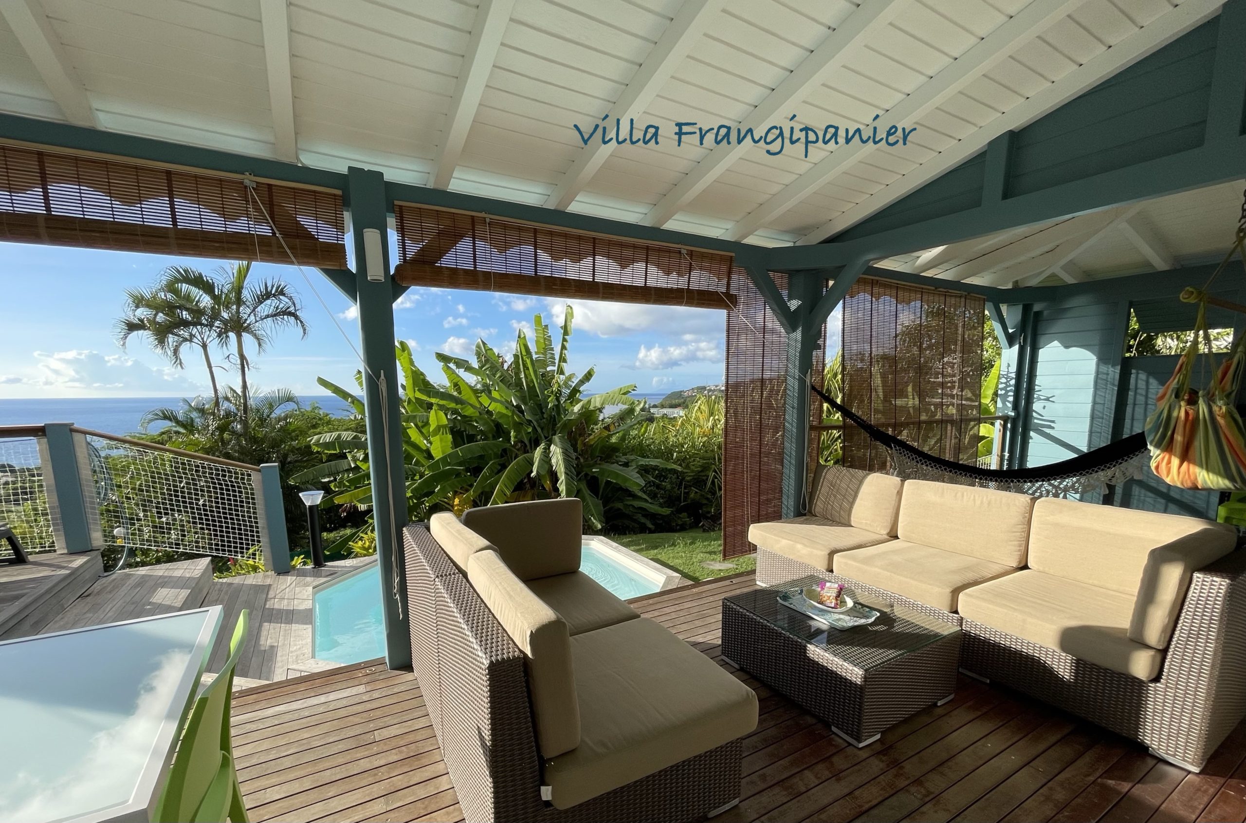 Villa Frangipanier terrasse vue mer