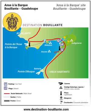Télécharger le plan du site naturel d'Anse à la Barque