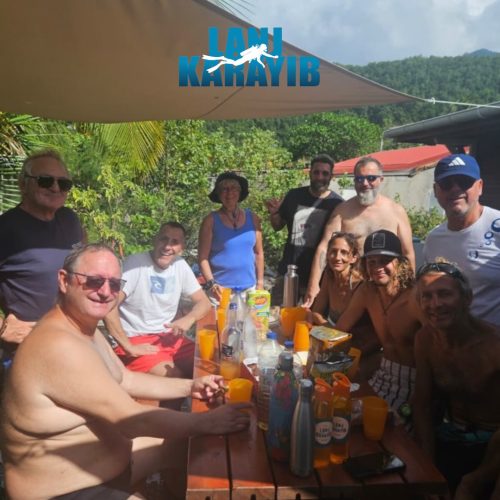 Lanj Karayib plongée base en bord de mer